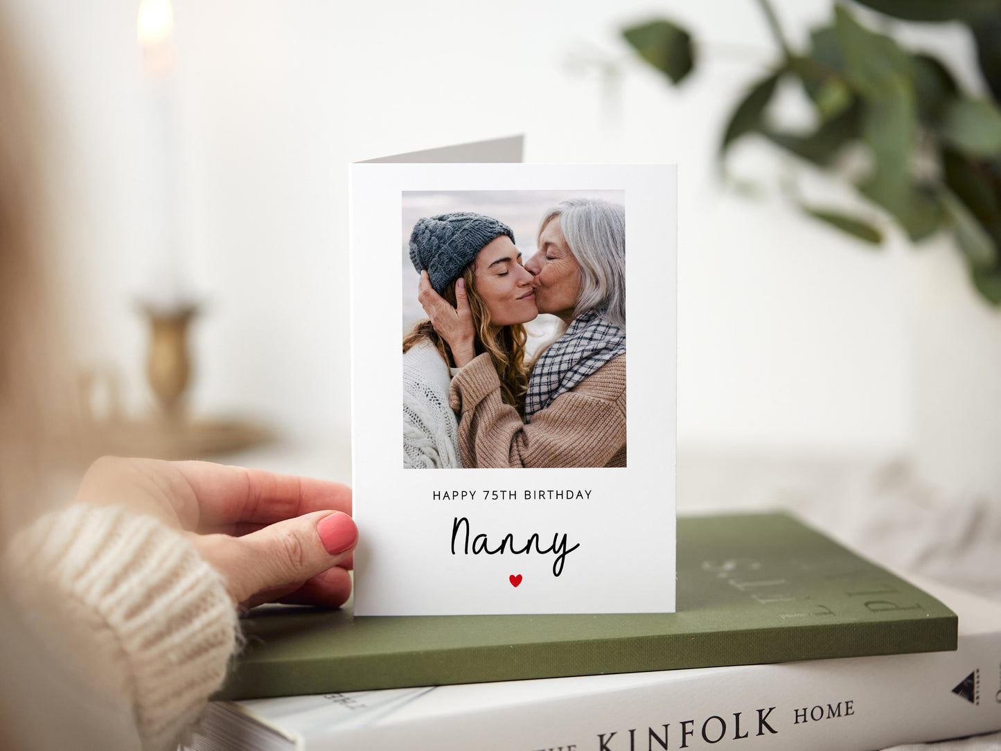 Nanny birthday card 'happy birthday nanny', personalised with a photo.