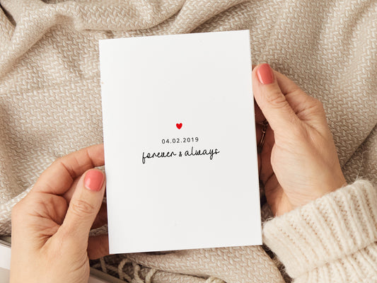 Personalised 'Forever & Always' Card