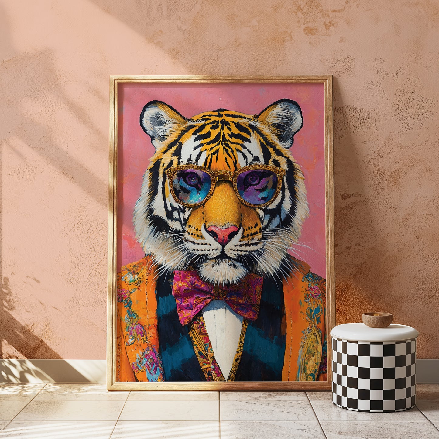 Eclectic Fashionista Tiger Art Print