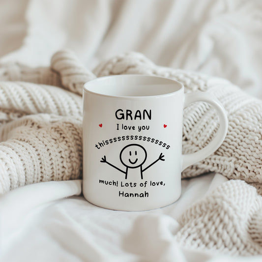 Personalised "Gran I Love You This Much" Mug