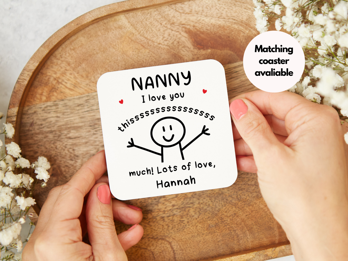 Personalised "Nanny I Love You This Much" Mug