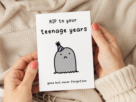 'RIP to Your Teenage Years' 20th Birthday Card