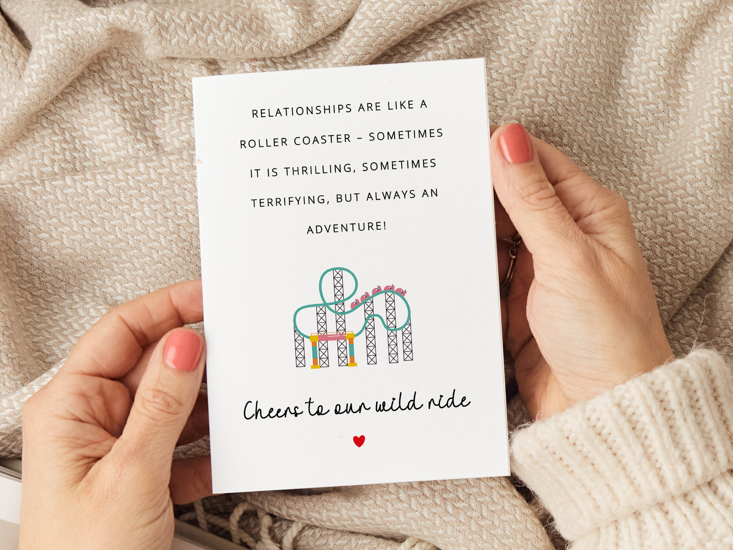 'Relationships Are Like Rollercoasters' Card