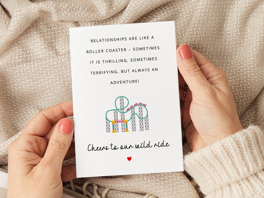 'Relationships Are Like Rollercoasters' Card