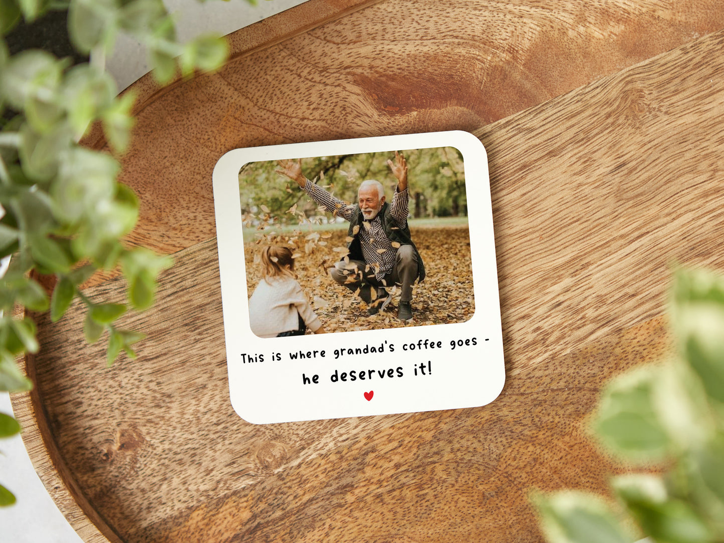 Personalised "This Is Where Grandad's Coffee Goes" Coaster