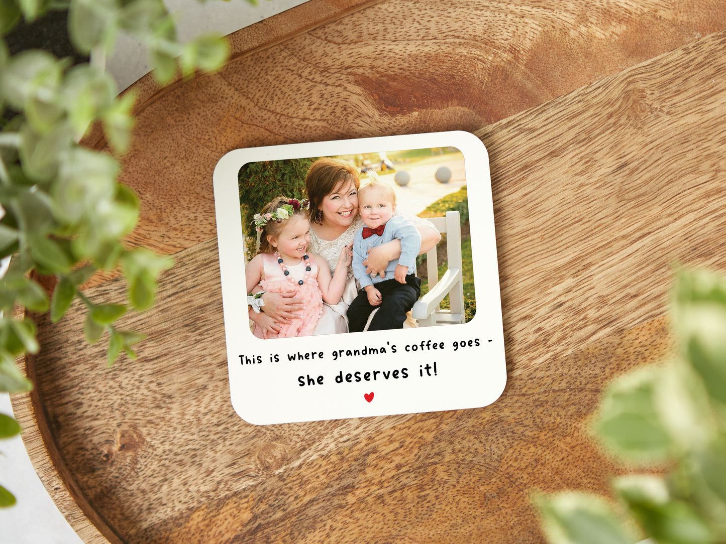 Personalised "This Is Where Grandma's Coffee Goes" Coaster