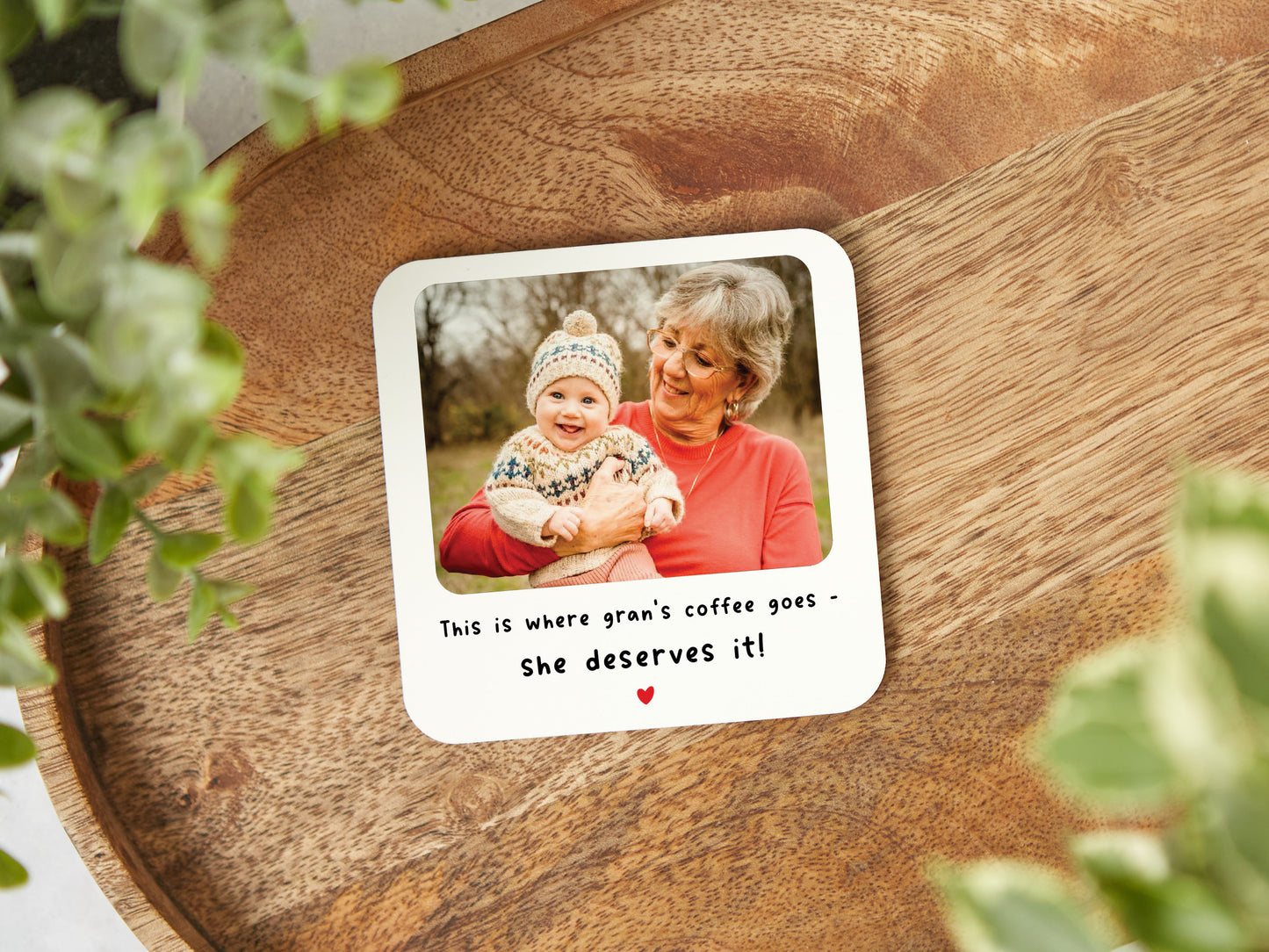 Personalised "This Is Where Gran's Coffee Goes" Coaster