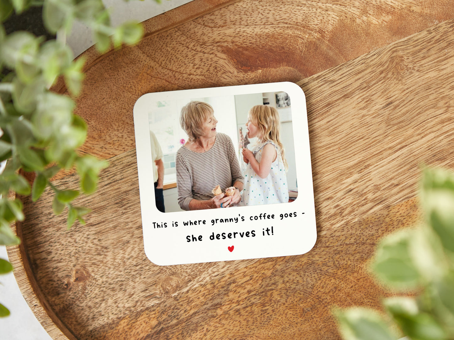 Personalised "This Is Where Granny's Coffee Goes" Coaster