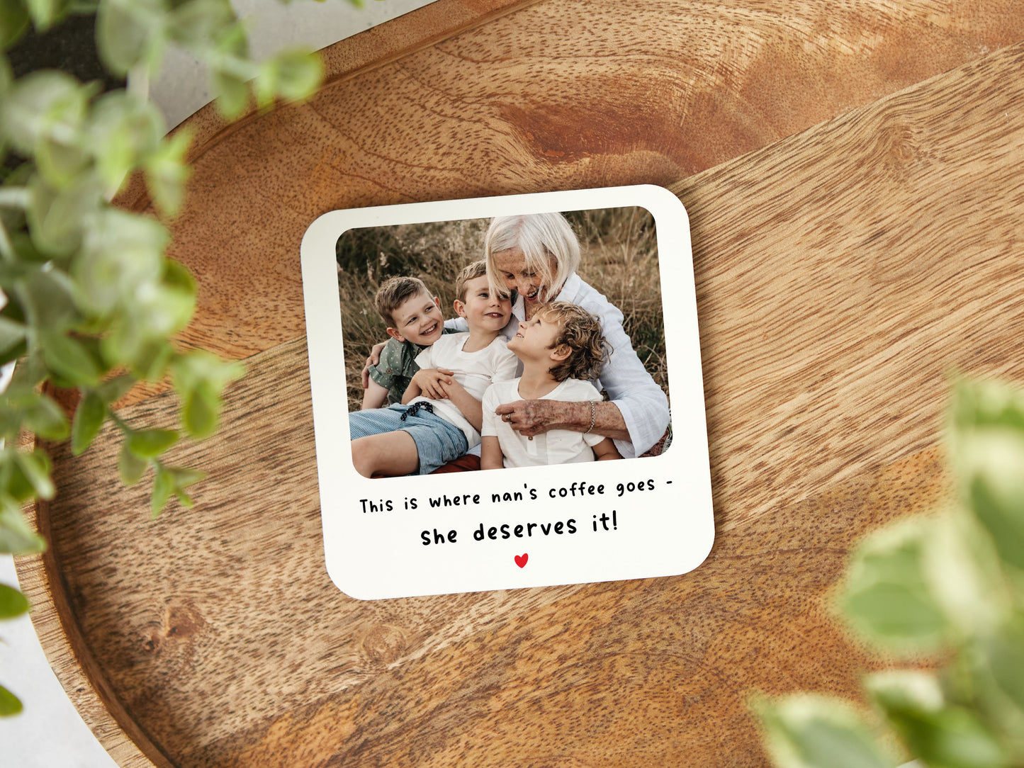 Personalised "This Is Where Nan's Coffee Goes" Coaster