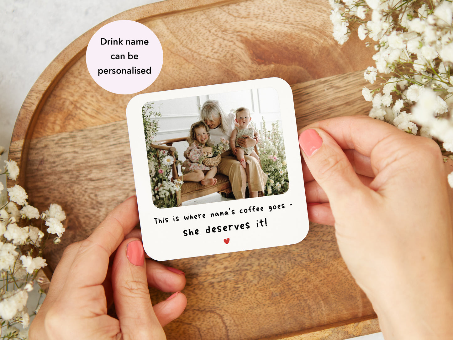 Personalised "This Is Where Nana's Coffee Goes" Coaster