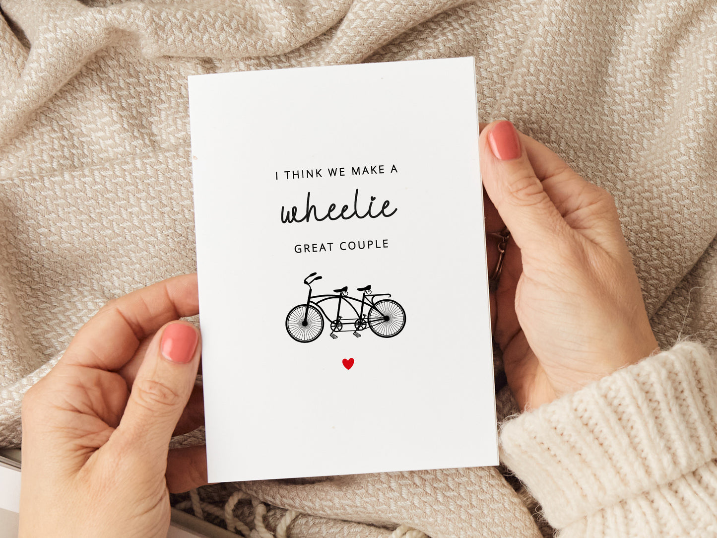 'We Make A Wheelie Great Couple' Card