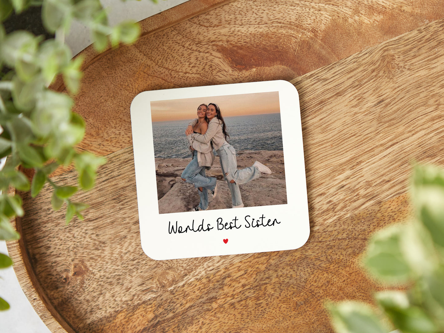 Personalised "Worlds Best Sister" Coaster