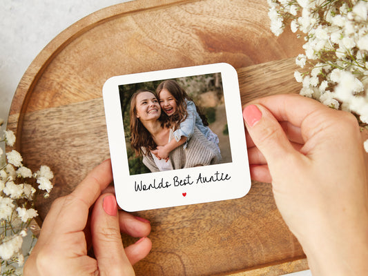 Personalised "Worlds Best Auntie" Coaster