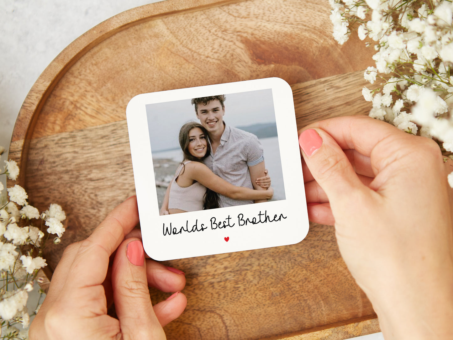 Personalised "Worlds Best Brother" Coaster