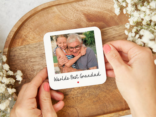 Personalised "Worlds Best Grandad" Coaster