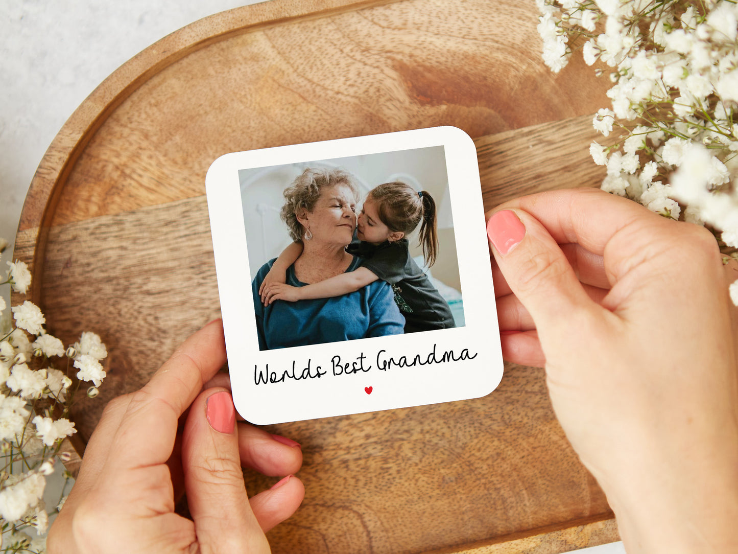 Personalised "Worlds Best Grandma" Coaster