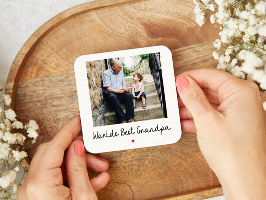 Personalised "Worlds Best Grandpa" Coaster