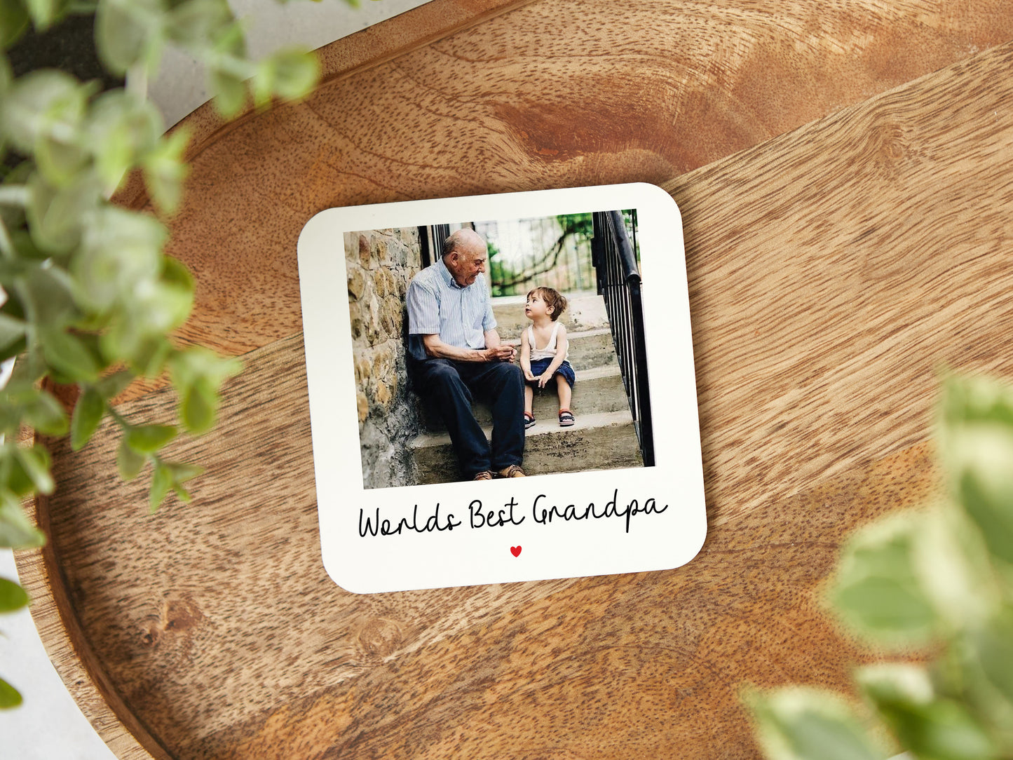 Personalised "Worlds Best Grandpa" Coaster